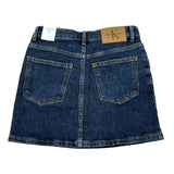 Calvin Klein Gonna In Denim tinta unita con Logo Blu per Bambina IG0IG02717 BLU CALVIN KLEIN 