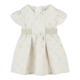 Karl Lagerfeld Abito Mezza Manica Tinta Unita con Stampe per Neonata Z30515 PANNA KARL LAGERFELD 