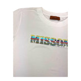 Missoni – Einfarbiges T-Shirt mit Rundhalsausschnitt und weißem Logo-Print für Mädchen