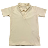 Cucu‘ Lab Poloshirt mit halben Ärmeln, einfarbig, cremefarben für Neugeborene