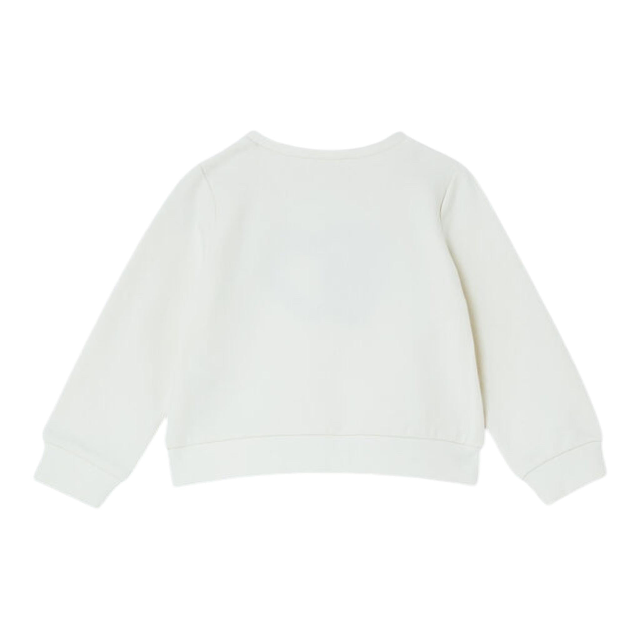 LIU JO felpa chiusa girocollo tint unita con stampa logo Panna per Bambina KF4025 PANNA LIU JO 