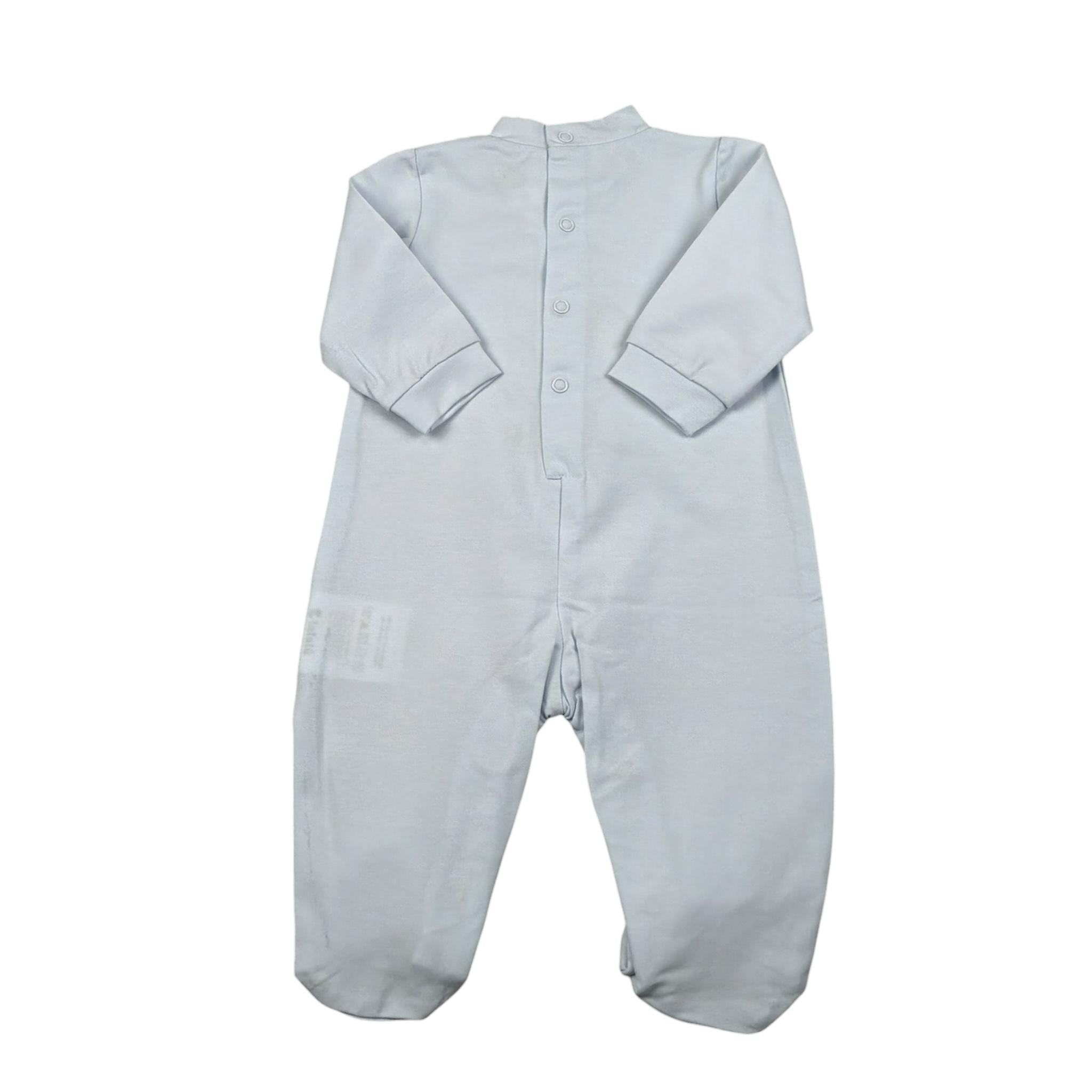 Lalalu' Tutina Tinta Unita con Stampa per Neonato TJL505PM AZZURRO LALALU' 