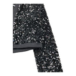 LU LU BY MISS GRANT felpa con bottoni tinta unita paillettata Nero per Bambina LL3051 NERO LU LU BY MISS GRANT 