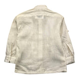 Paio Crippa Langarmshirt, einfarbig, koreanischer Kragen, Creme für Neugeborene