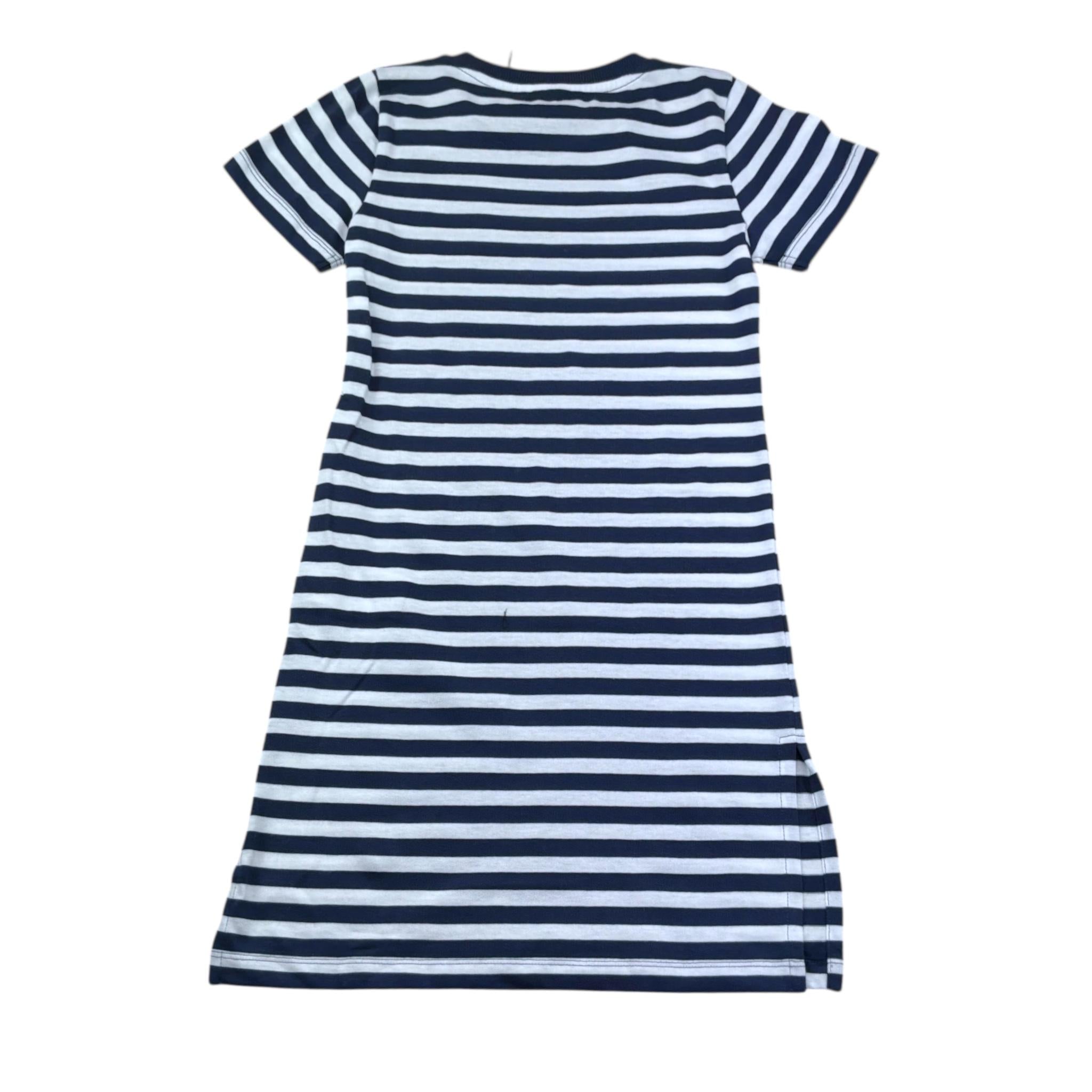 Moschino Abito Bicolore con Fantasia A Righe per Bambina HDV0HN BIANCO/BLU MOSCHINO 