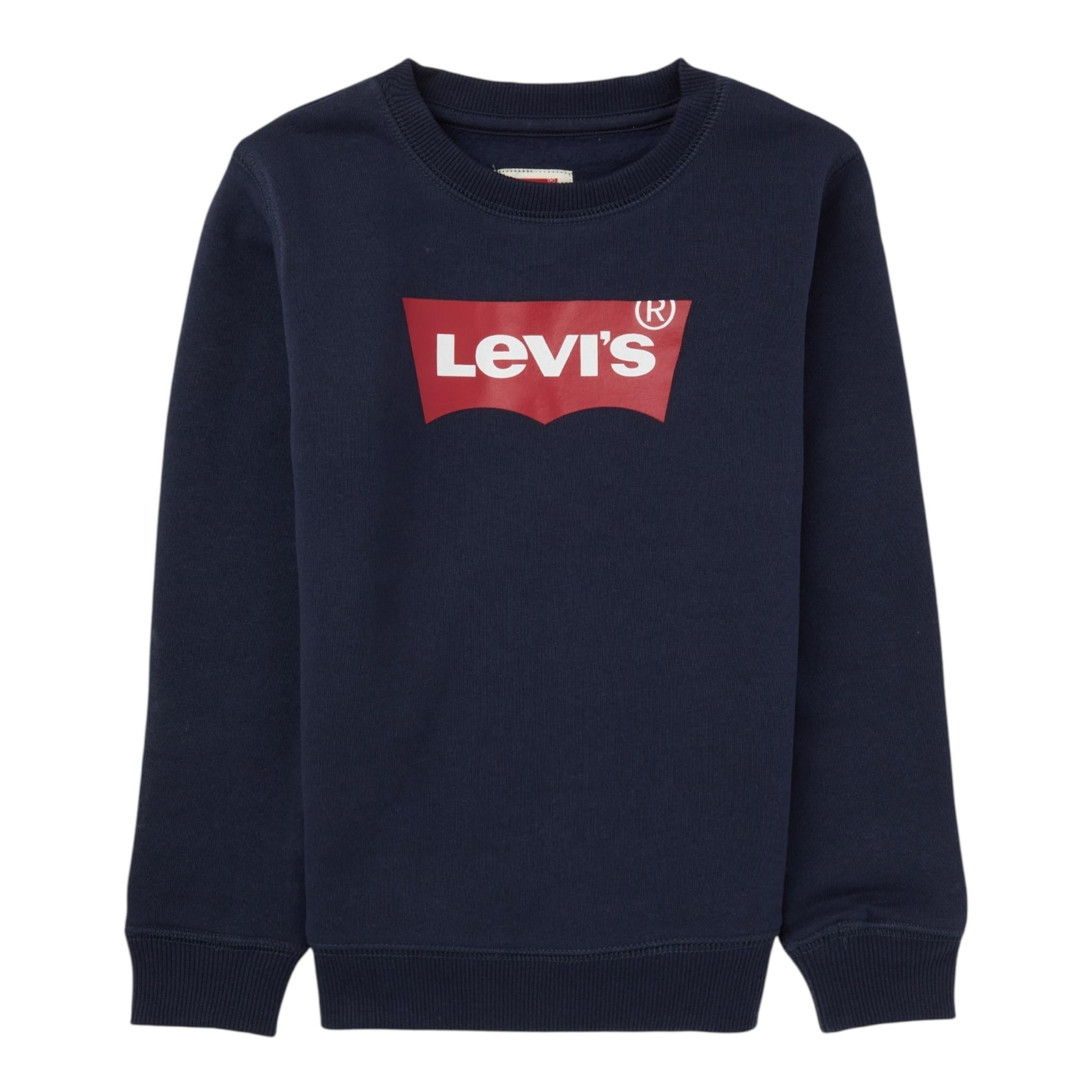 LEVI'S felpa chiusa girocollo tinta unita cn stampa logo Blu per Bambino 9E9079 BLU LEVI'S 