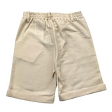 Le Bebe' Schlichte Bermuda-Shorts mit elastischer Taille, Creme für Neugeborene