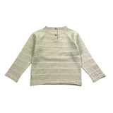 Bamboom+Babies Beige gestreifter Rundhalspullover für Neugeborene