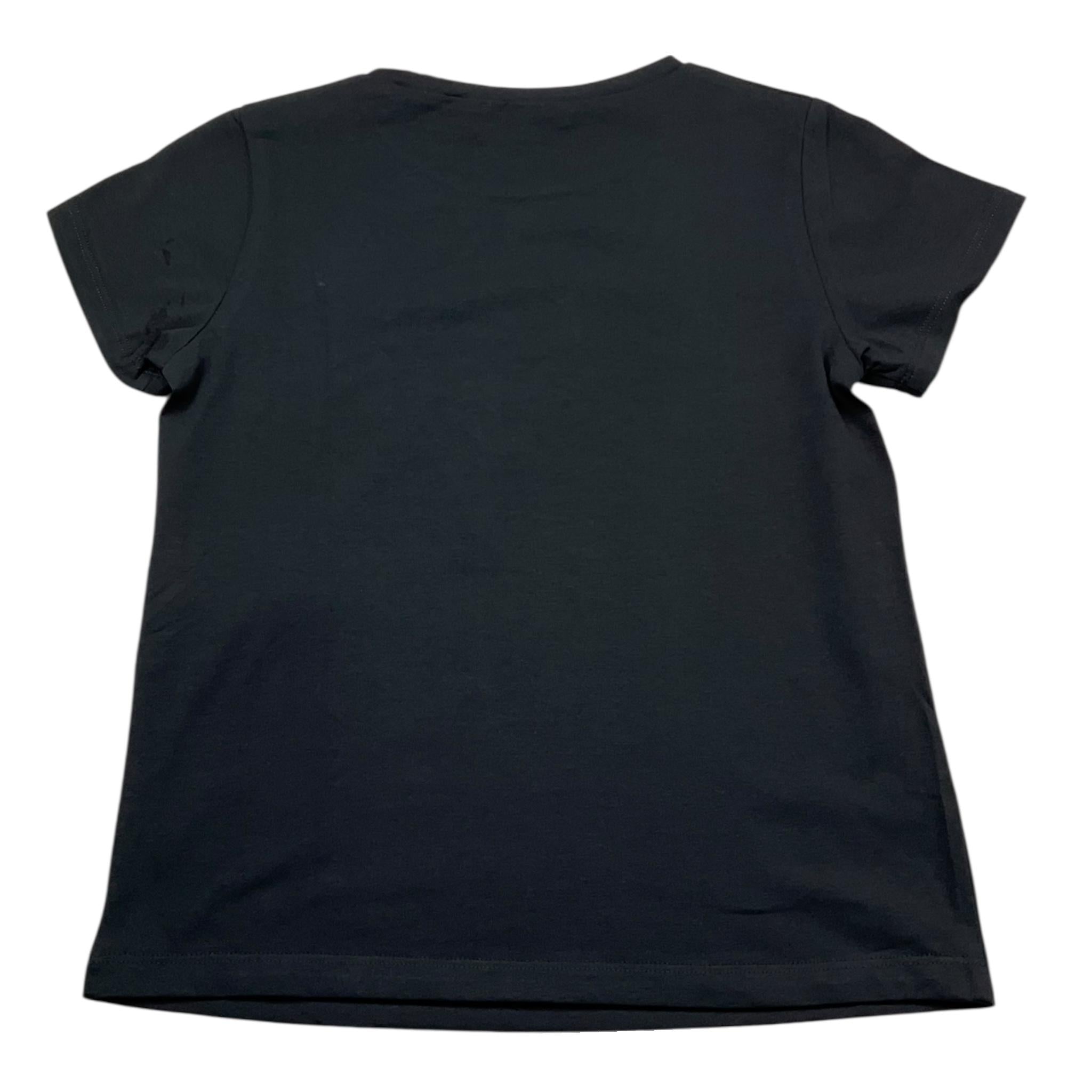 Liu Jo T-Shirt Girocollo Tinta Unita con Brillantini per Bambina GA5119 NERO LIU JO 
