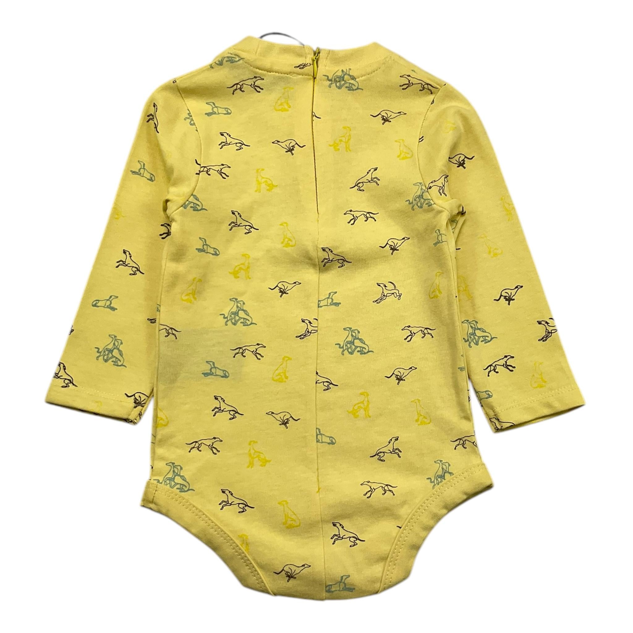 TRUSSARDI body tinta unita con logo manica lunga Giallo per Neonato TIA25169 GIALLO TRUSSARDI 