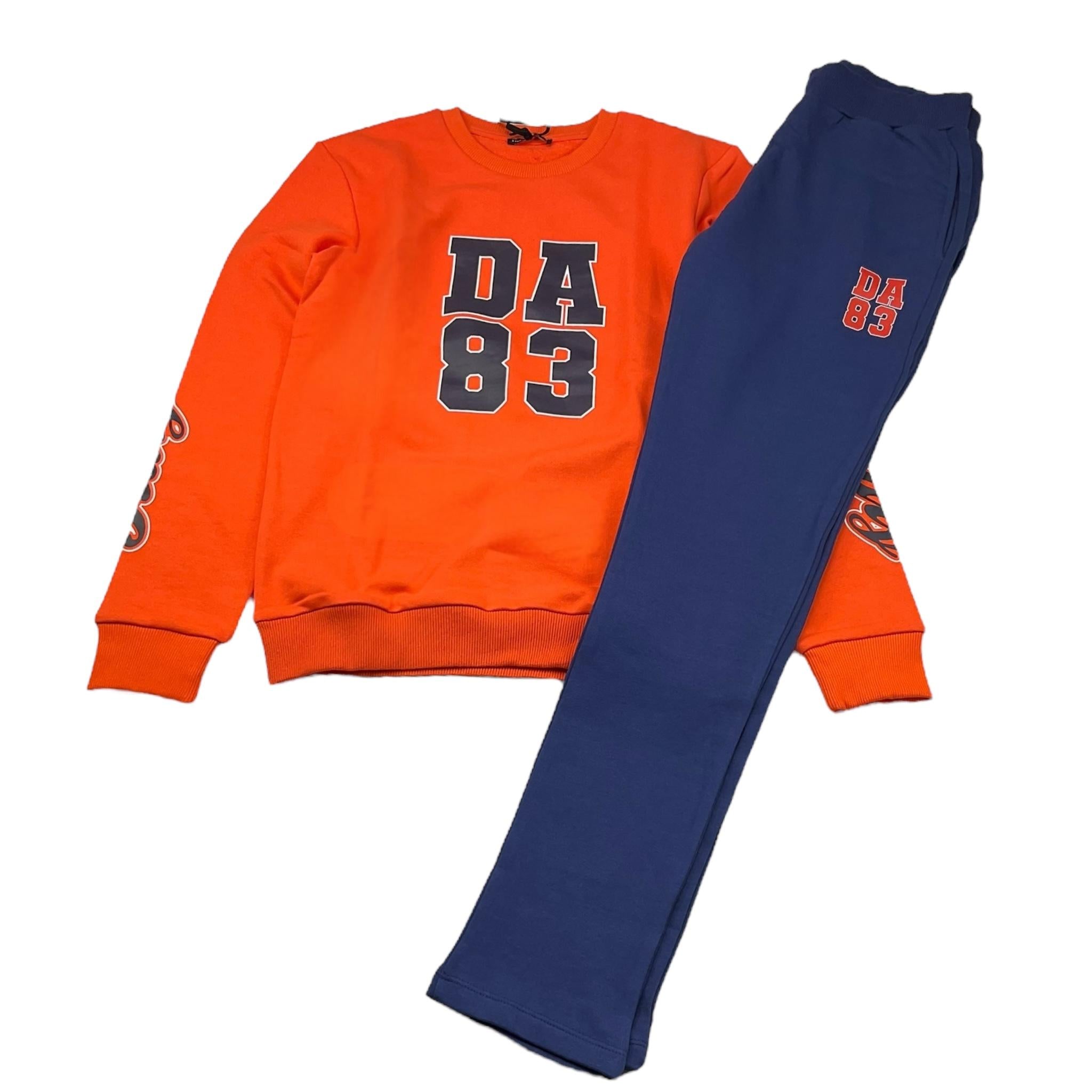 DANIELE ALESSANDRINI completo 2pz felpa-pantalone tuta Arancione per Bambino KFNRO ARANCIONE DANIELE ALESSANDRINI 