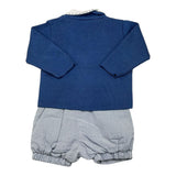 Stella Complete 3-teiliger Shirt-Cardigan-Blauer Overall für Neugeborene