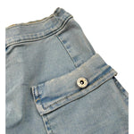 Mayoral Short Tinta Unita con Tasconi per Bambina 3207X AZZURRO MAYORAL 