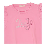 Liu Jo Abito Tinta Unita con Brillantini per Bambina KA5037XXX ROSA LIU JO 