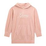 GUESS abito manica lunga con cappuccio e logo Rosa per Bambina N4BK12KCH92 ROSA GUESS 