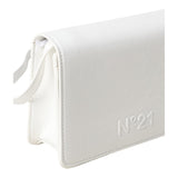 N°21 borsa tinta unita con logo e tracolla Bianco per Bambina N21A35 BIANCO N°21 