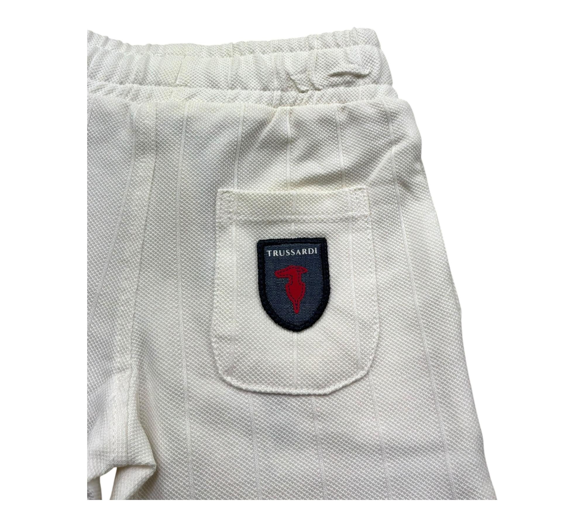Trussardi Bermuda Tinta Unita con Logo per Neonato TIP26105BE PANNA TRUSSARDI 