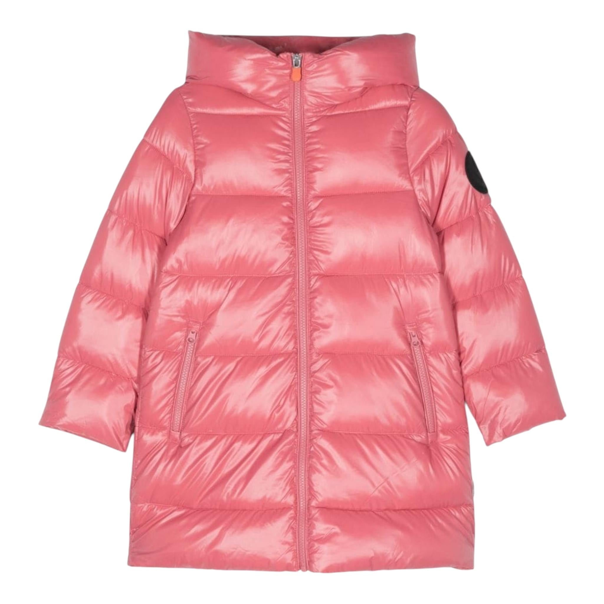 SAVE THE DUCK giubbino tinta unita con zip e cappuccio Rosa per Neonata J45510G ROSA SAVE THE DUCK 