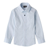 SARABANDA camicia tinta unita con fantasia pois Azzurro per Neonato 0A124N AZZURRO SARABANDA 