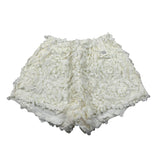 Dou Dou Short Tinta Unita con Applicazioni per Bambina DW6A99XX PANNA DOU DOU 