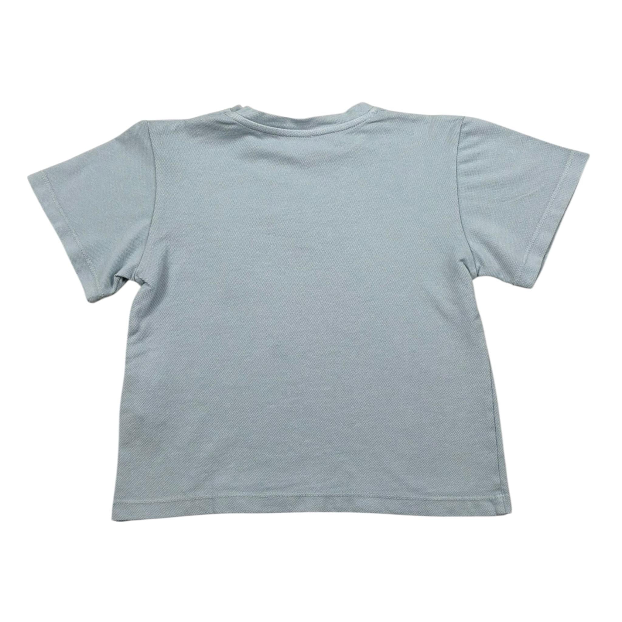 M+E' T-Shirt Girocollo tinta unita Azzurro per Bambino UEM0479 AZZURRO M+E' 