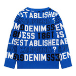 GUESS maglia girocollo tinta unita con stampa Cobalto per Neonato N4YR00Z3GV0 COBALTO GUESS 