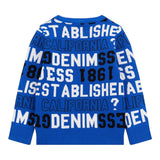 GUESS maglia girocollo tinta unita con stampa Cobalto per Neonato N4YR00Z3GV0 COBALTO GUESS 