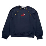 Philosophy Felpa Girocollo Tinta Unita con Stampa per Bambina PFFE019 BLU PHILOSOPHY 