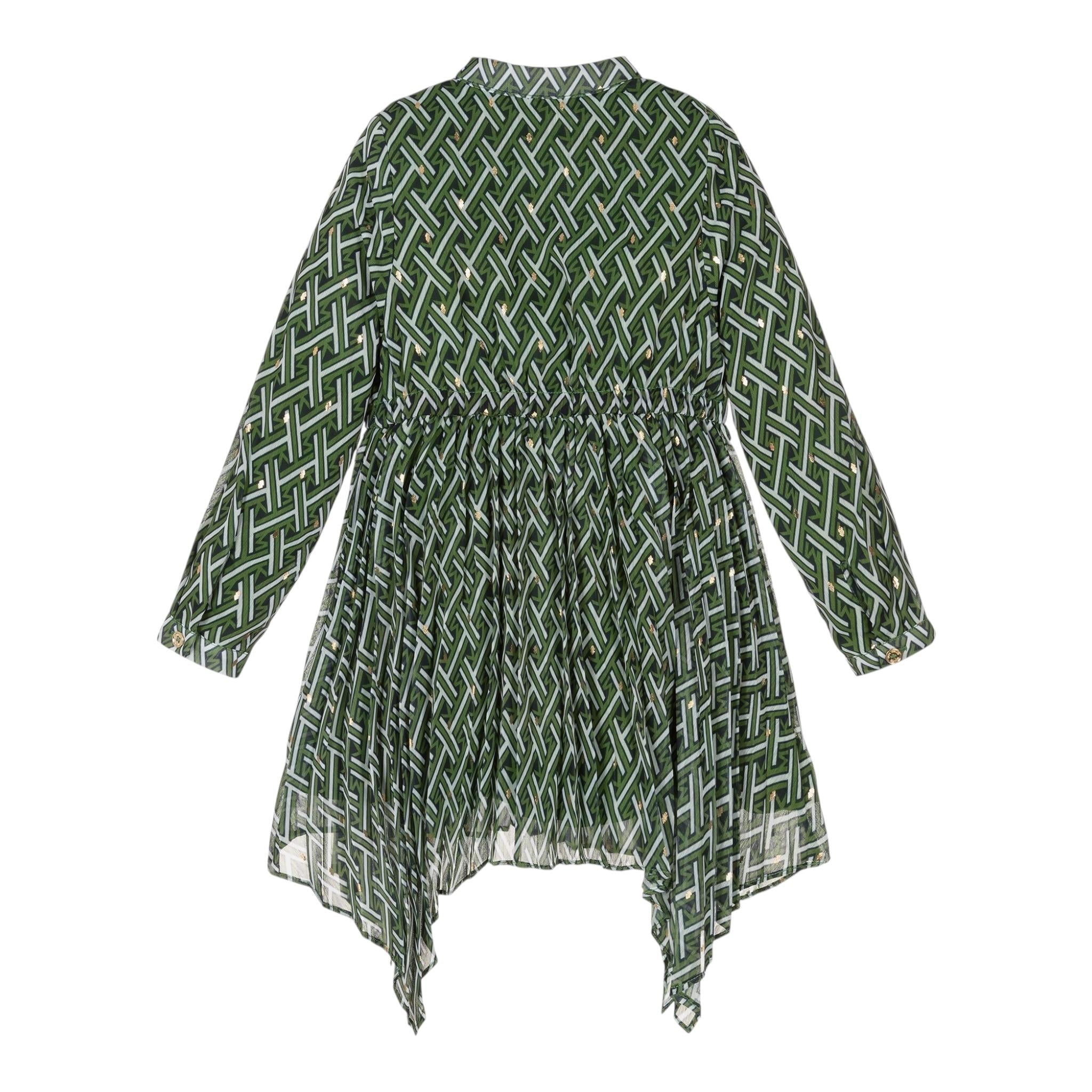 MICHAEL KORS abito tinta unita logato Verde per Bambina R12175 VERDE MICHAEL KORS 