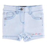 John Richmond Short In Denim Tinta Unita con Logo per Neonata RIP25031SHXN AZZURRO JOHN RICHMOND 