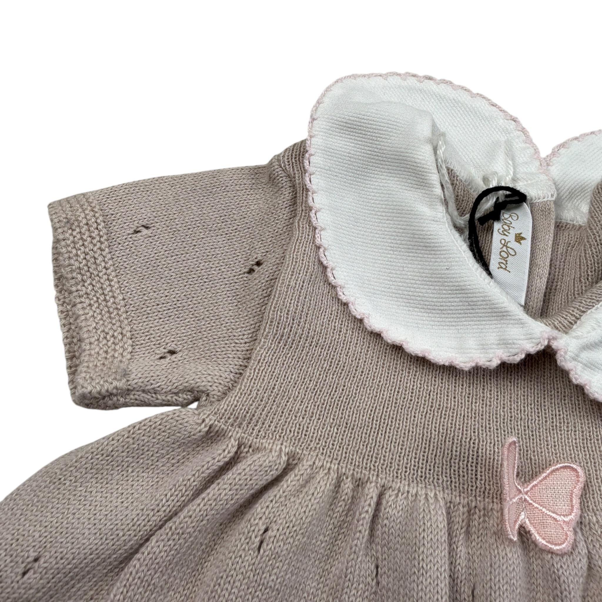 Baby Lord Abito Mezza Manica tinta unita Beige per Neonata TGN BEIGE BABY LORD 