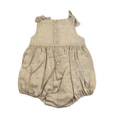 La Stupenderia Einfarbiger, ärmelloser Strampler für Baby-Mädchen in Beige