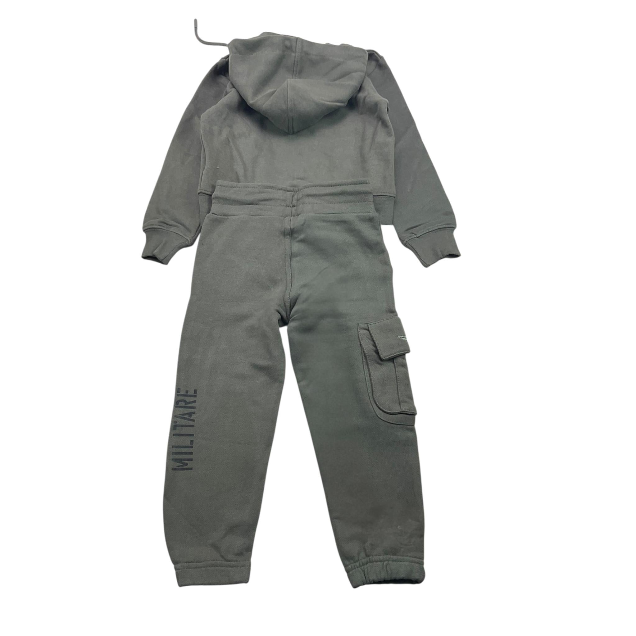 AERONAUTICA MILITARE completo 2pz felpa-pantalone tinta unita con stampa Verde per Bambino 242TF0002AJRF758 VERDE AERONAUTICA MILITARE 