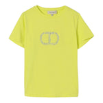 Twinset T-Shirt Girocollo Tinta Unita con Stampa per Bambina 251GJ2485JX GIALLO TWINSET 