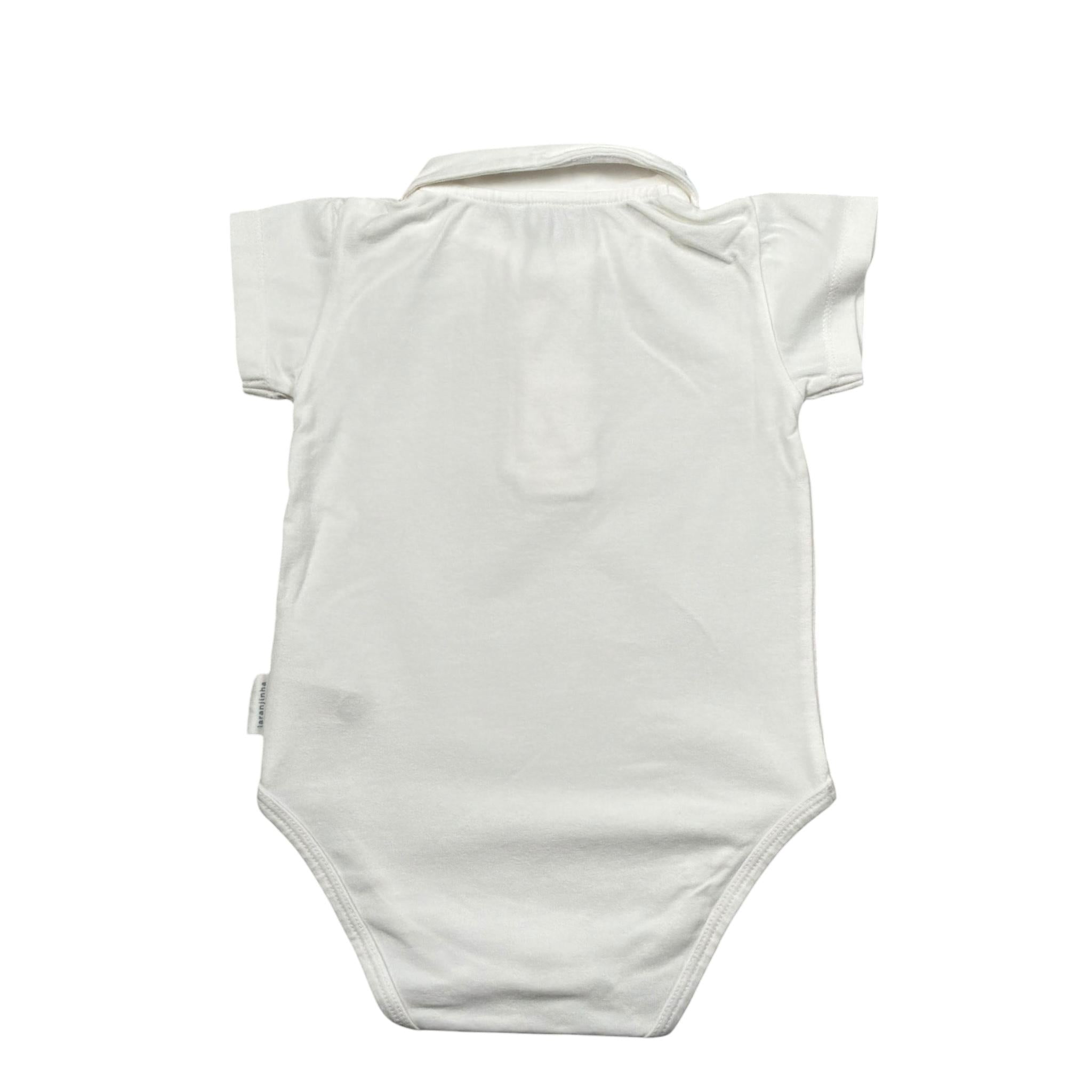 Laranjinha Body Mezza Manica Tinta Unita per Neonato 92951V5809M61 BIANCO LARANJINHA 