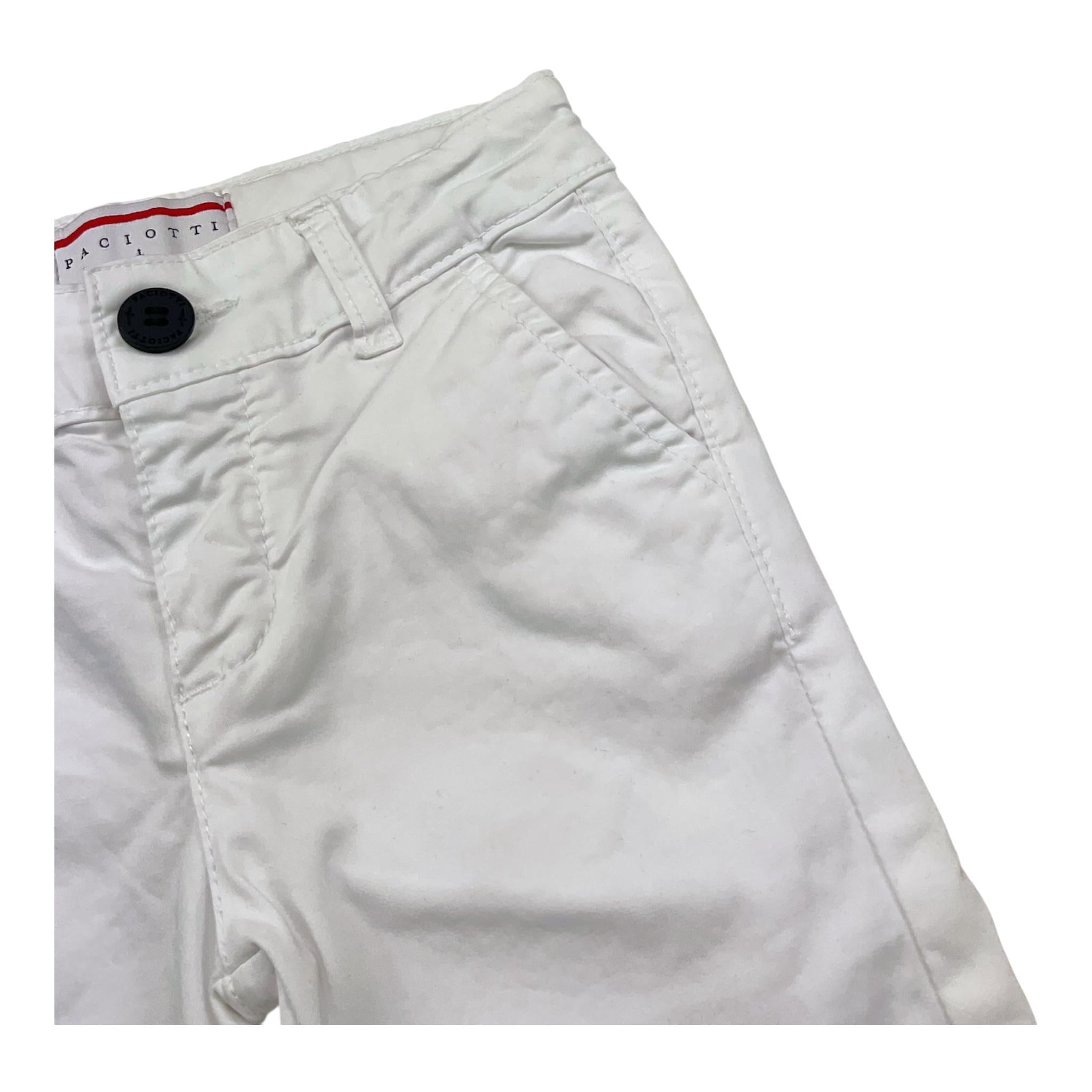 Cesare Paciotti Pantalone Tinta Unita con Girovita Regolabile per Neonato PTP4161B BIANCO CESARE PACIOTTI 