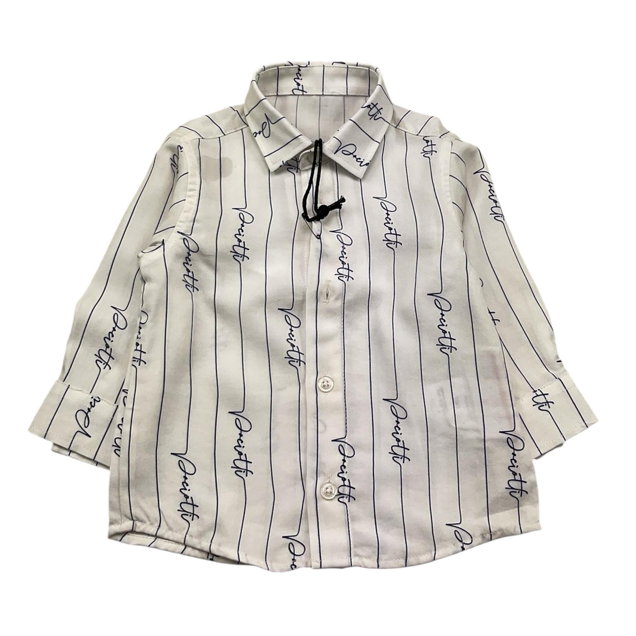 Cesare Paciotti Camicia Manica Lunga Tinta Unita con Logo per Neonato CMP5159B BIANCO CESARE PACIOTTI 