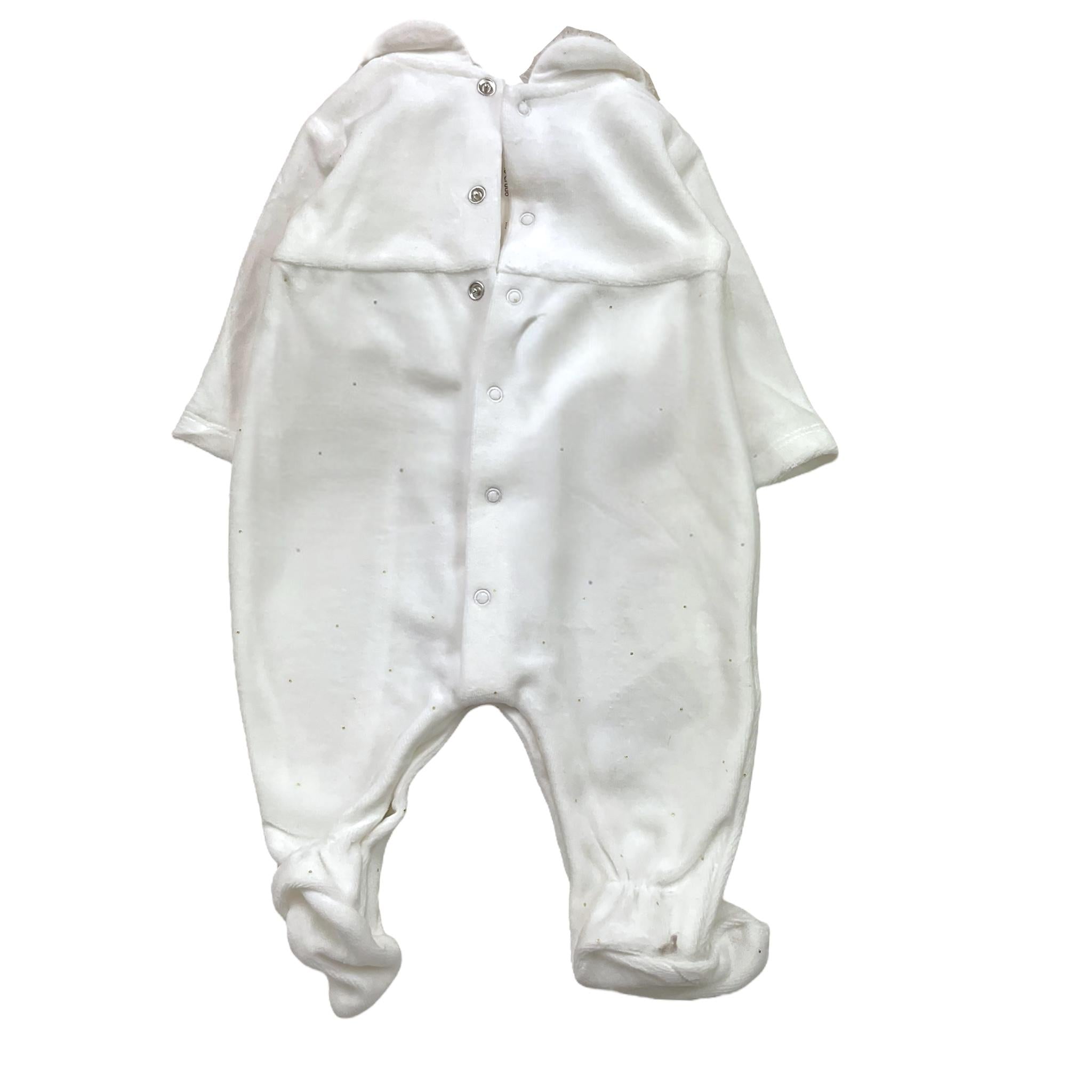 MAYORAL set tutina manica lunga tinta unita in ciniglia con cappello Bianco per Neonata 2782 BIANCO MAYORAL 