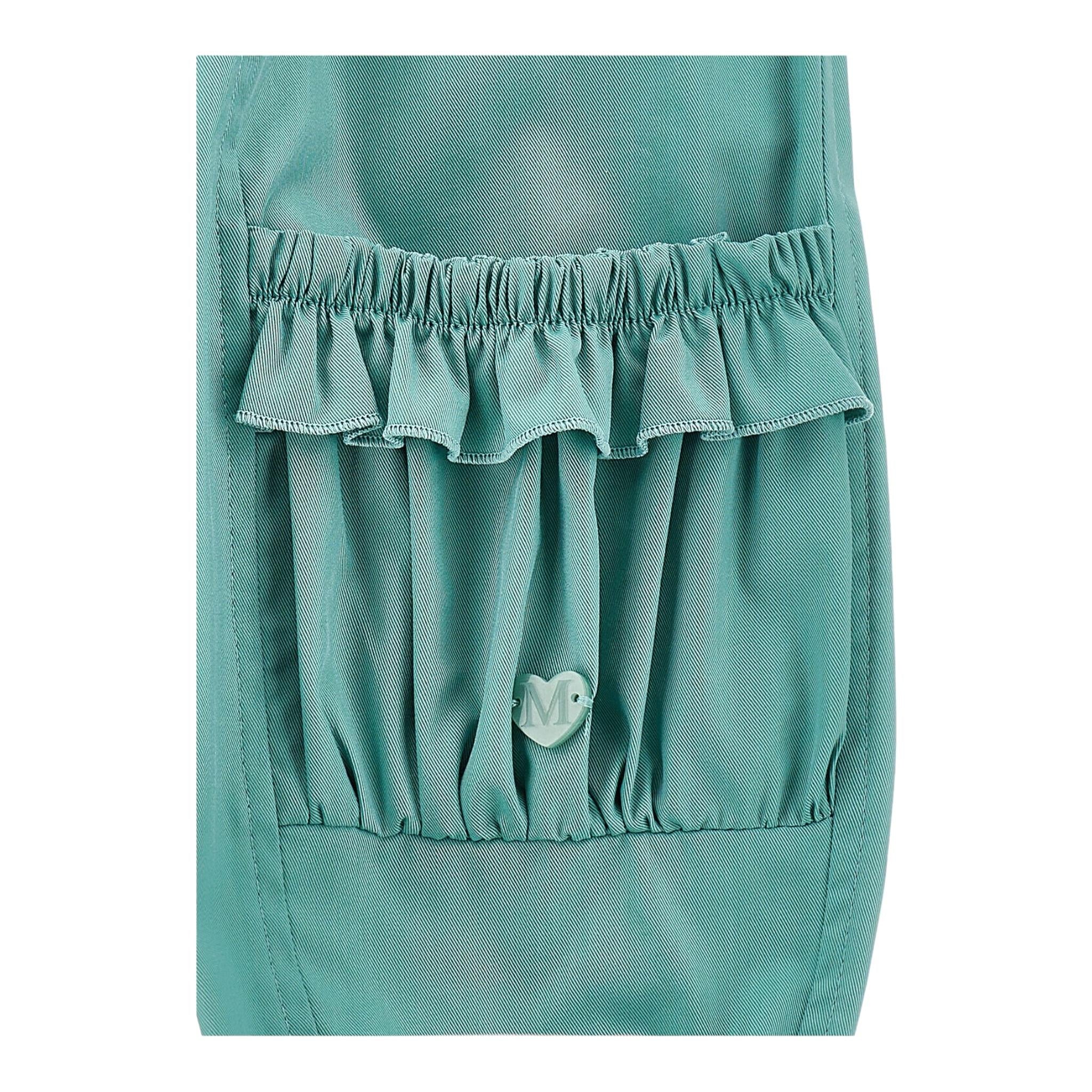 Monnalisa Pantalone Tinta Unita con Elastico In Vita per Bambina 37E402J VERDE MONNALISA 