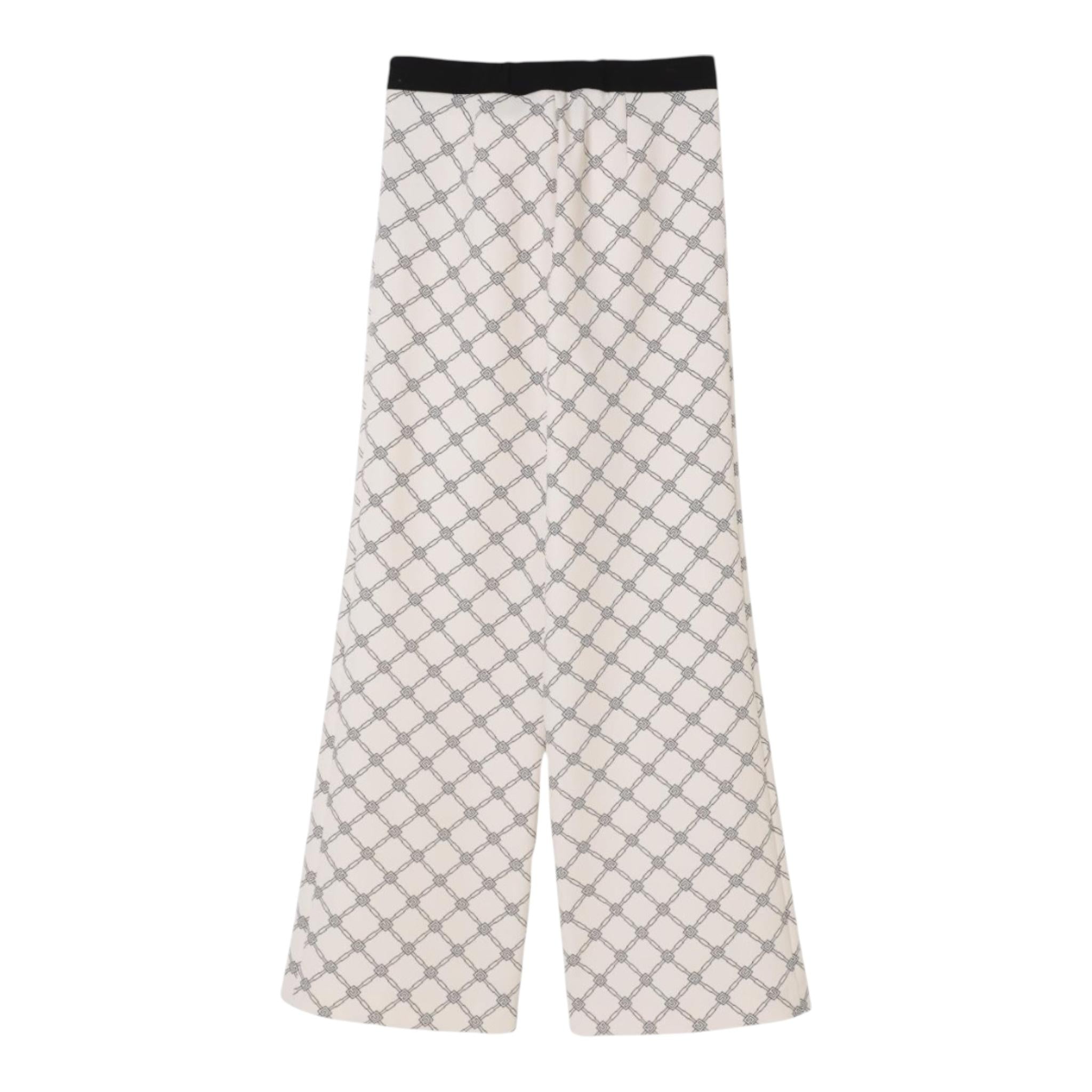 Elisabetta Franchi Pantalone Tinta Unita Logato per Bambina EFPA282 PANNA ELISABETTA FRANCHI 