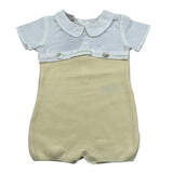 Paz Rodriguez Pagliaccetto Bicolore Mezza Manica per Neonato 005122296 BIANCO/GIALLO PAZ RODRIGUEZ 