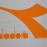 Diadora Rundhals-T-Shirt einfarbig mit weißem Aufdruck für Kinder