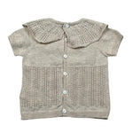 Wedoble T-Shirt Tinta Unita con Colletto Traforato per Neonata V2506302B BEIGE WEDOBLE 