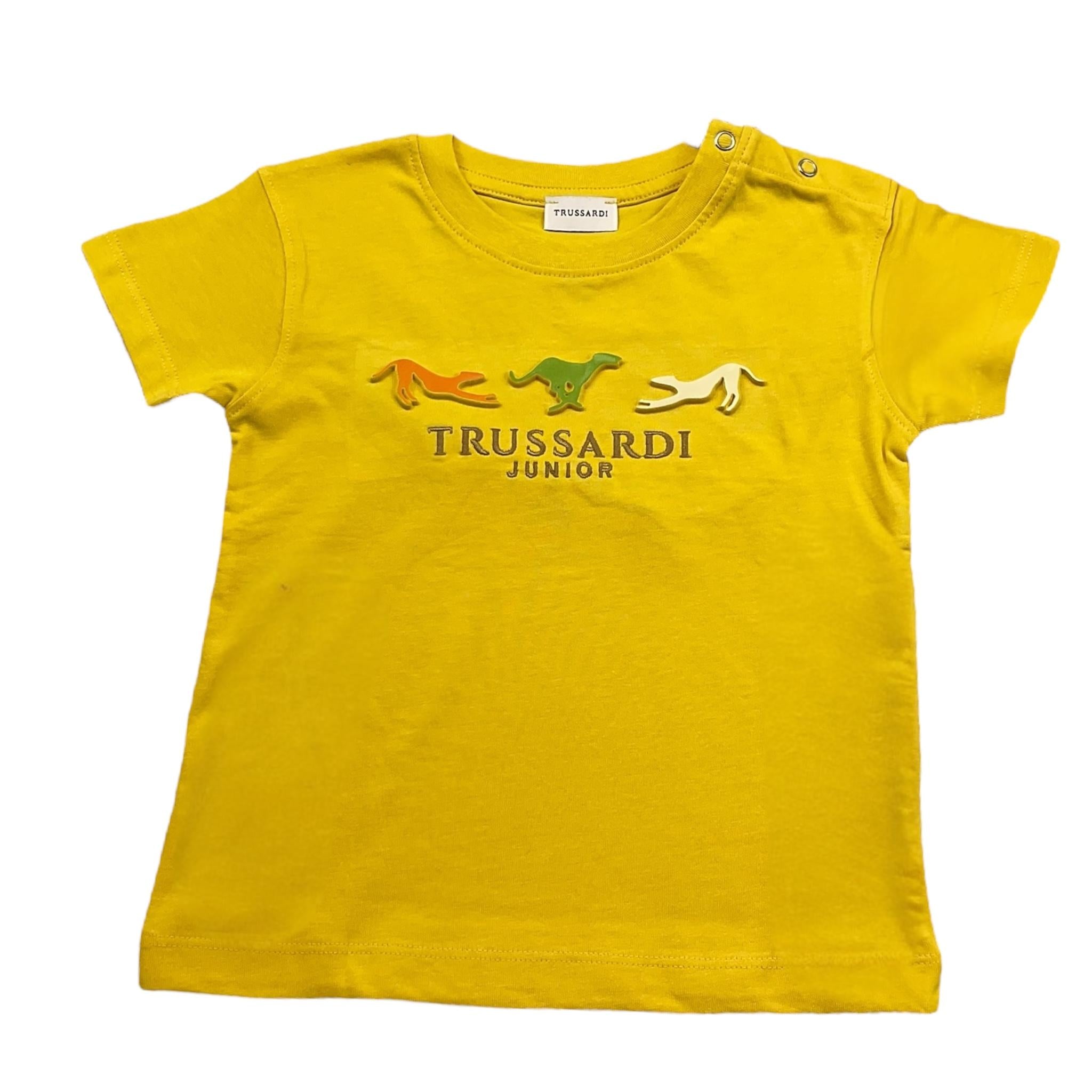 Trussardi T-Shirt Tinta Unita con Stampa per Neonato TIP25020TS GIALLO TRUSSARDI 