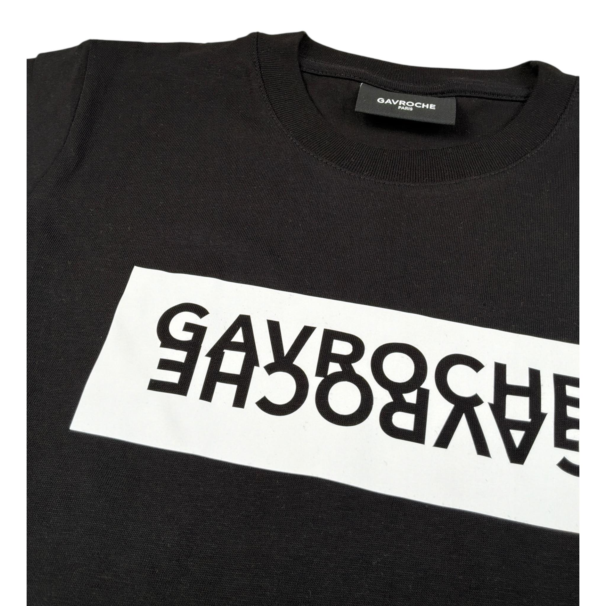 Gavroche T-Shirt Girocollo tinta unita con Stampe Nero per Bambino TGVR NERO GAVROCHE 