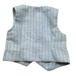 Le Bebe Gilet Tinta Unita con Stampa Fantasia per Neonato LBB5379 AZZURRO LE BEBE 