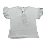 J.O. Milano T-Shirt Girocollo Tinta Unita con Stampa per Bambina 576P5 BIANCO J.O. MILANO 