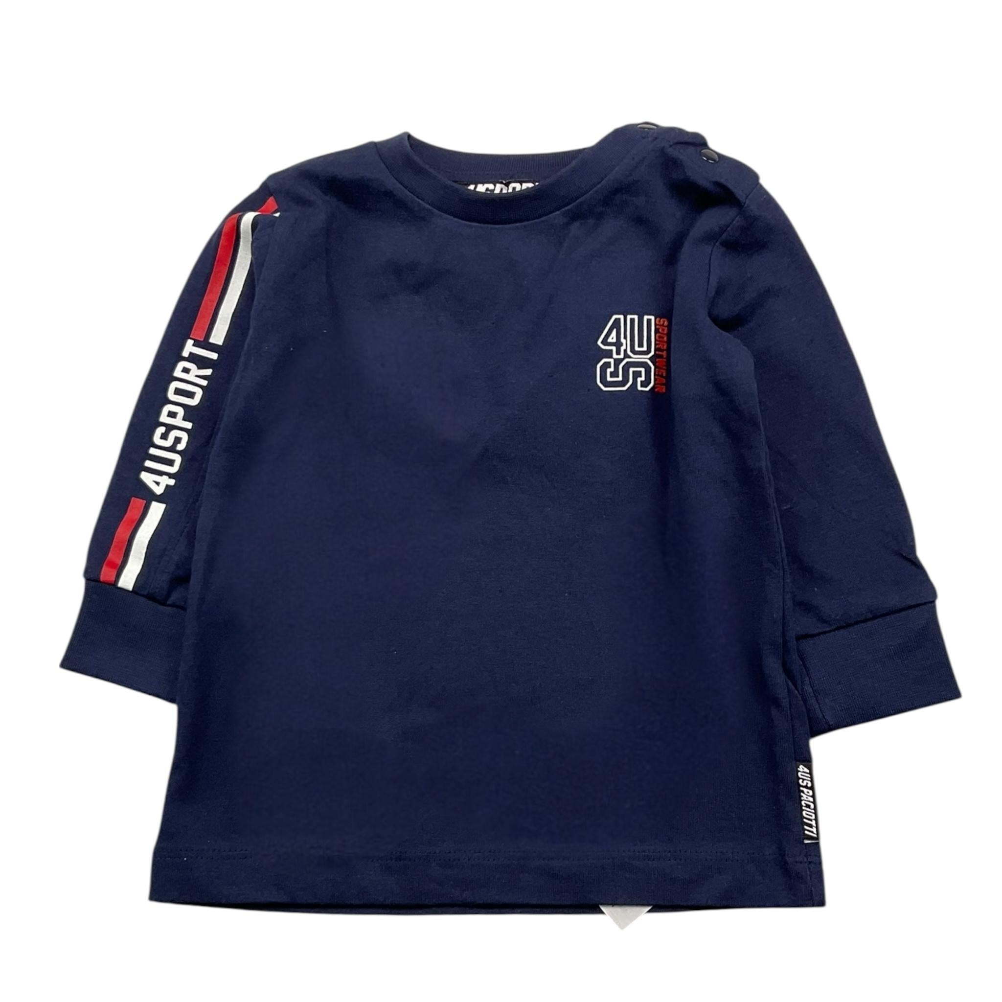CESARE PACIOTTI shirt girocollo tinta unita con stampa Blu per Neonato TSP23028 BLU CESARE PACIOTTI 