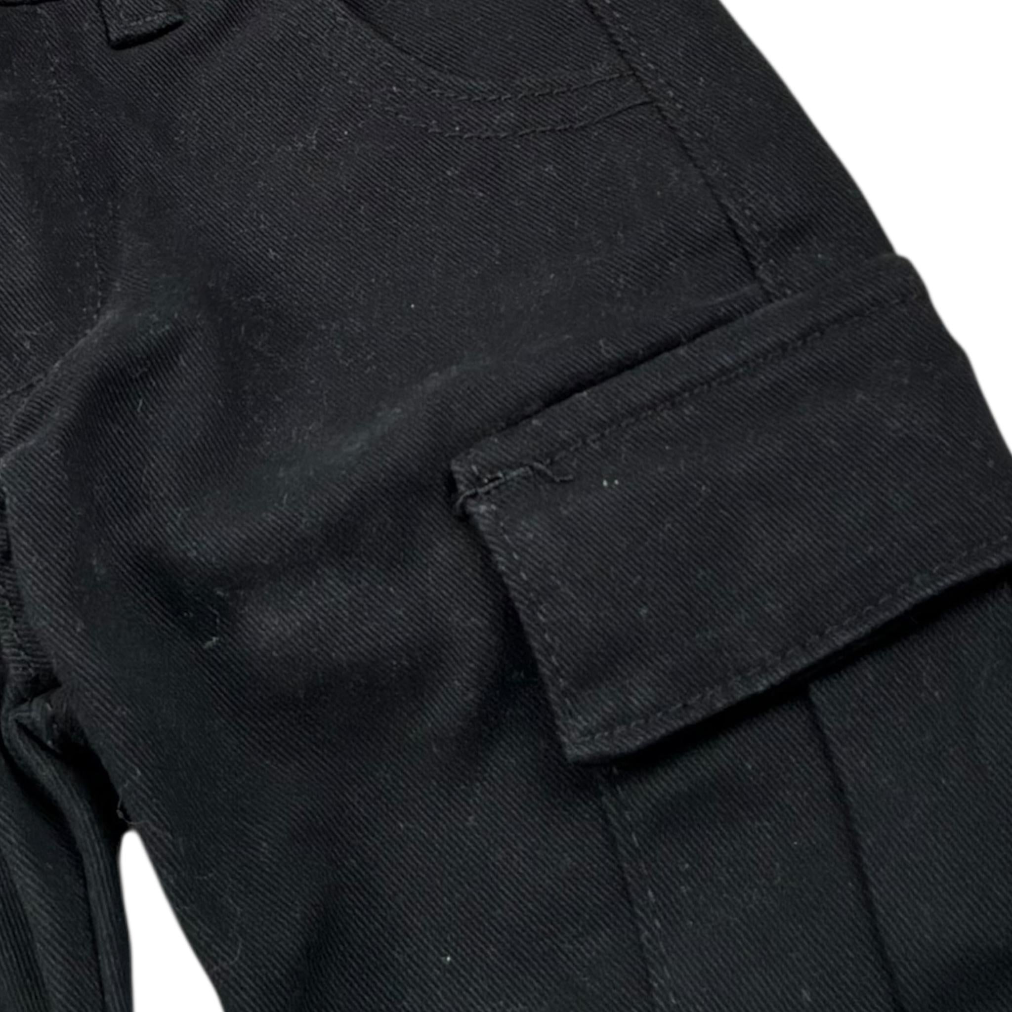 Daniele Alessandrini Pantalone Tinta Unita con Girovita Regolabile per Neonato 1291P00023 NERO DANIELE ALESSANDRINI 