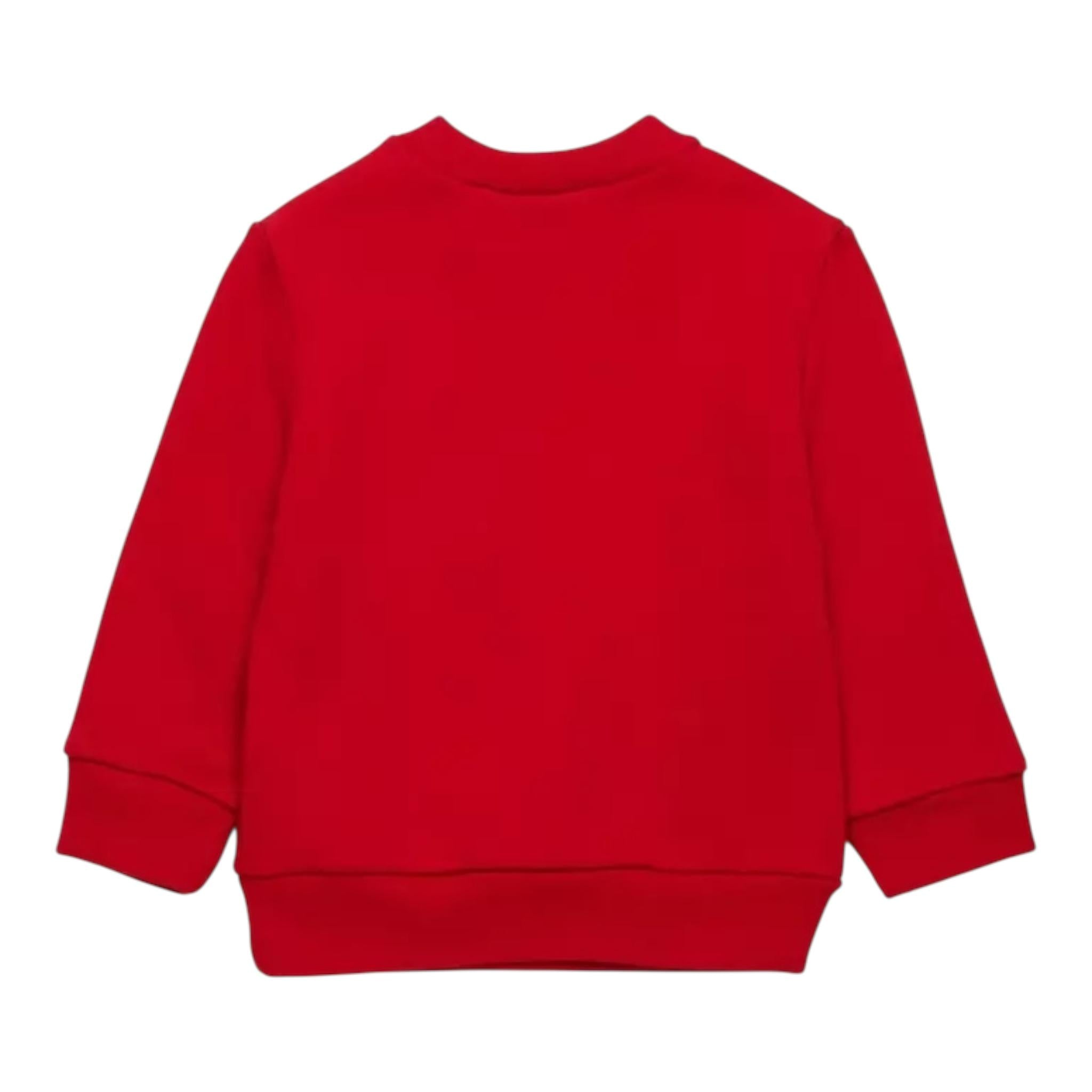 Dsquared2 Felpa Girocollo Tinta Unita con Stampa per Neonato DQ2860X ROSSO DSQUARED2 